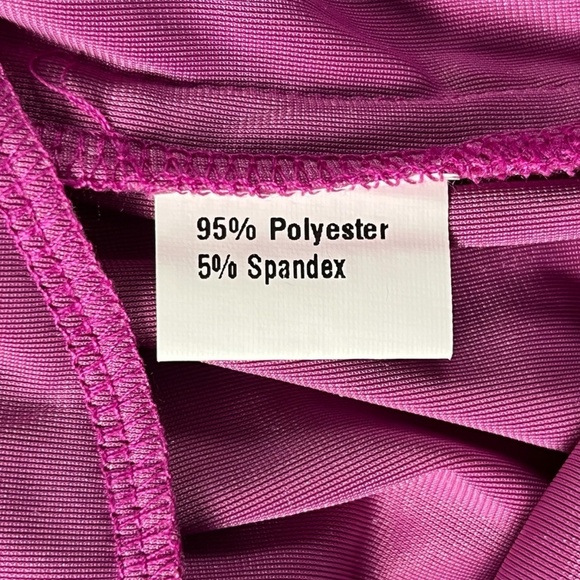 Caryn Lawn Betsy Collar Velvet Dress Fuchsia Pink Tunic Top One Size Fits Most - Picture 6 of 9